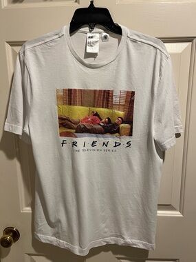 H&M White Crew Neck Tee with Branded Care Tag